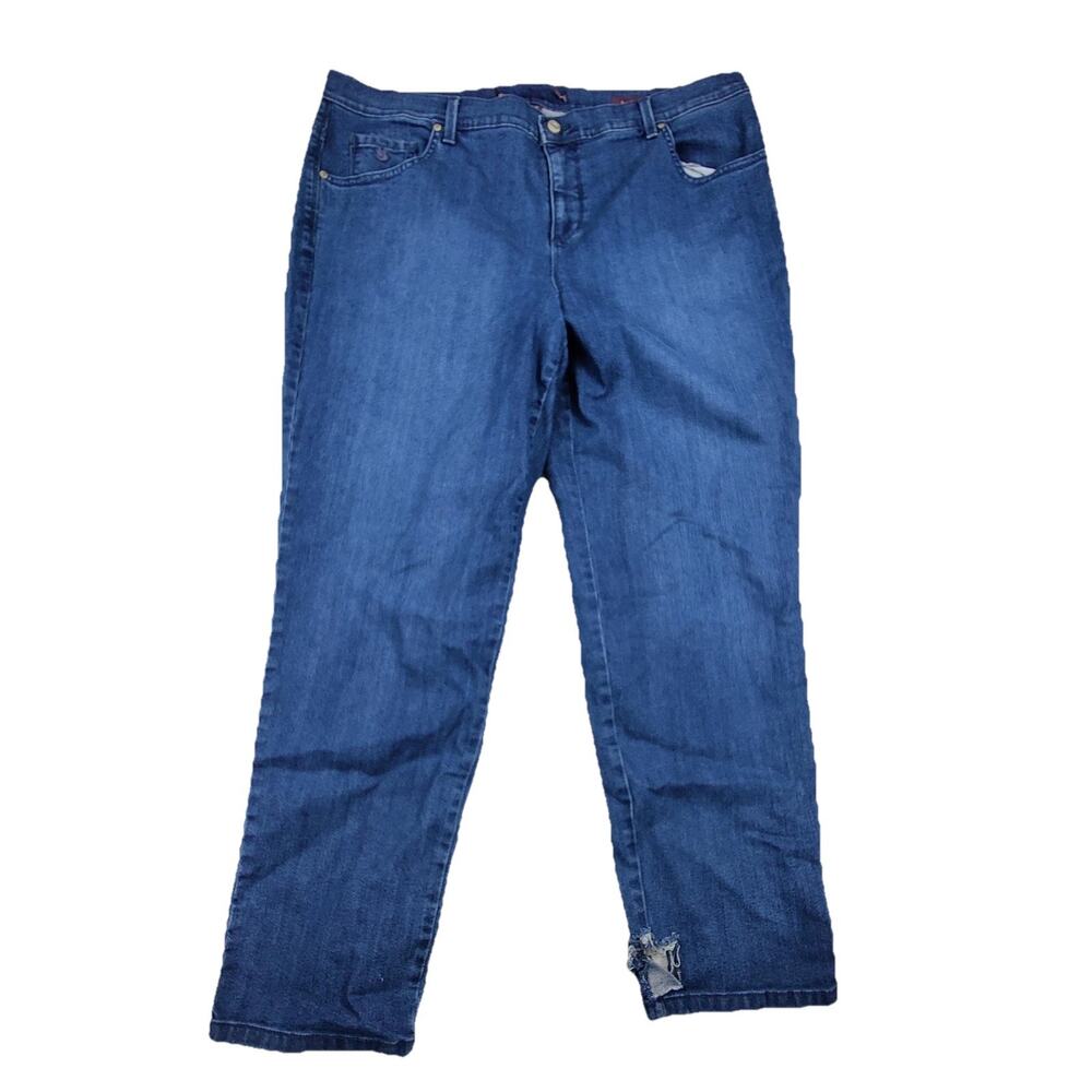 Gloria Vanderbilt Amanda Tapered Jeans Womens 44 Blue Medium Wash Denim 44x26.5
